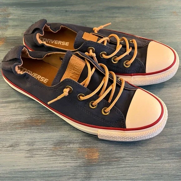 Converse Chuck Taylor All Star Navy Sneakers with Red Trim - Picture 9 of 9